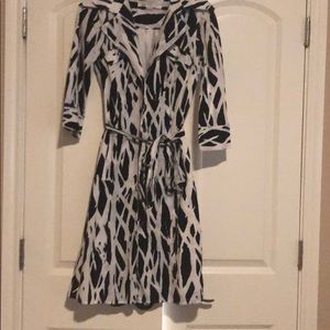 Black/white print Diane von Furstenberg dress